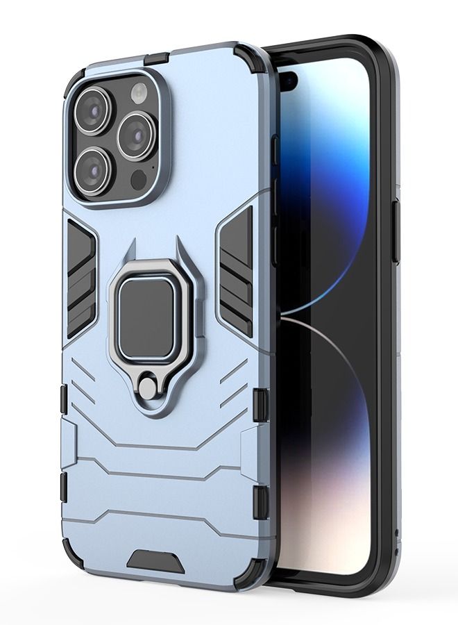 iphone 15 Pro Max Case Cover with Bracket, Kickstand Shell Back Cover Scratch-Resistant Shock-Absorbing Protector Accessories Kickstand Stand Magnetic Car Ring Holder Protection - Image 1