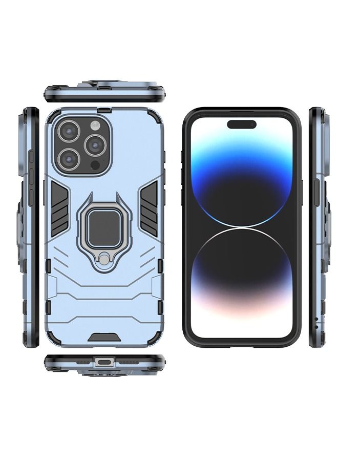 iphone 15 Pro Max Case Cover with Bracket, Kickstand Shell Back Cover Scratch-Resistant Shock-Absorbing Protector Accessories Kickstand Stand Magnetic Car Ring Holder Protection - Image 3