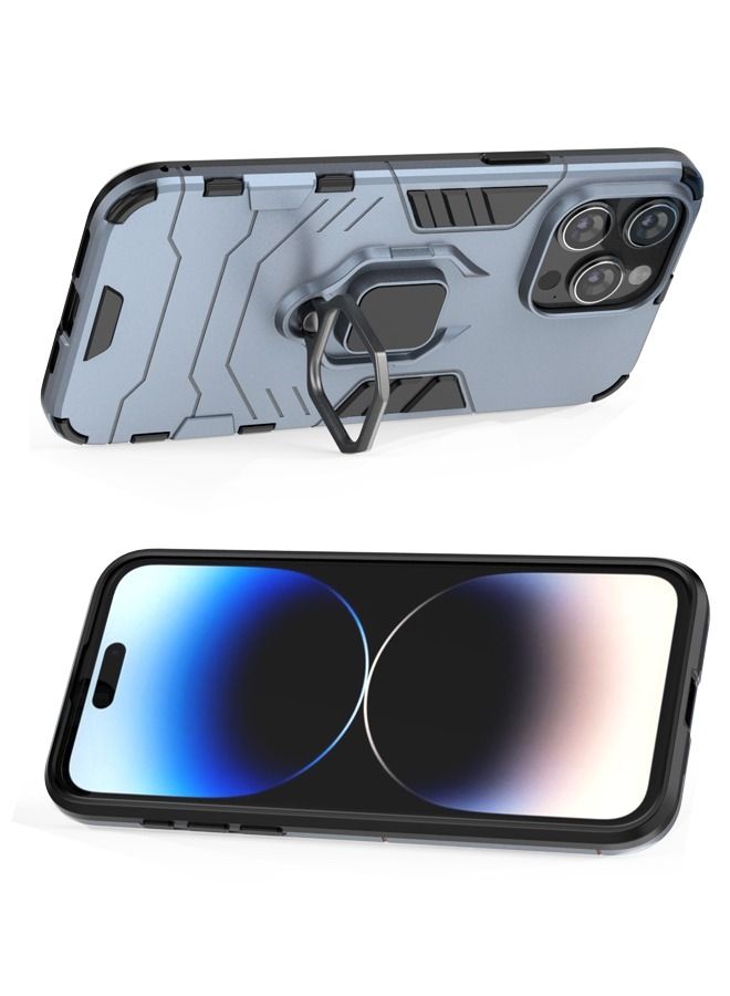 iphone 15 Pro Max Case Cover with Bracket, Kickstand Shell Back Cover Scratch-Resistant Shock-Absorbing Protector Accessories Kickstand Stand Magnetic Car Ring Holder Protection - Image 4