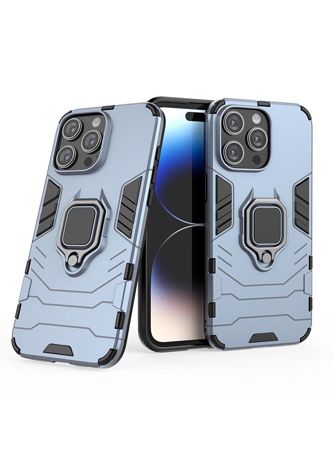 iphone 15 Pro Max Case Cover with Bracket, Kickstand Shell Back Cover Scratch-Resistant Shock-Absorbing Protector Accessories Kickstand Stand Magnetic Car Ring Holder Protection - Image 2