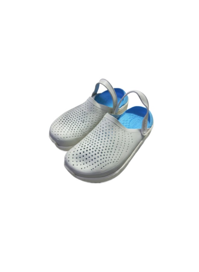 Rubber shoes Men's/Women's - Grey x Light Blue - Image 1