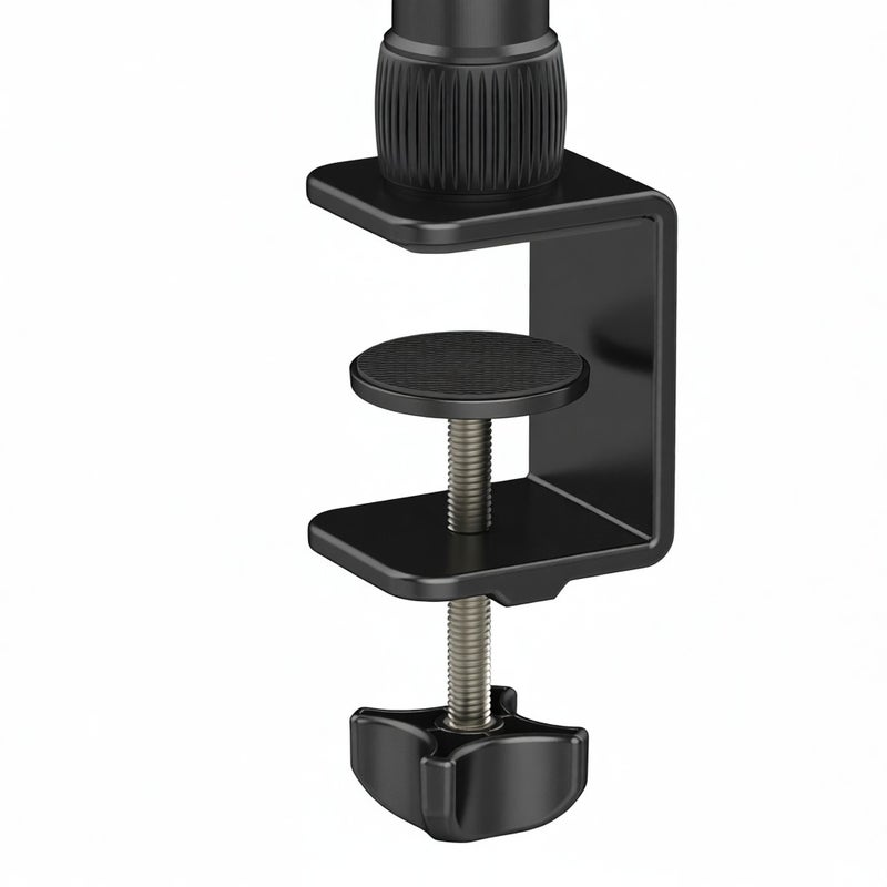 مصبوب إضاءة ملء دائري بقطر 10 بوصة VIJIM K13 - مصبوب فيديو LED سطح المكتب قابل للتحكم في السطوع بنطاق 2700 كلفن - 5800 كلفن وبطارية مدمجة مع رأس كرة قابل للدوران بزاوية 360 درجة ومقعد سطح مكتب قابل للامتداد بنموذج المثبت C-Clamp للبث المباشر - Image 5