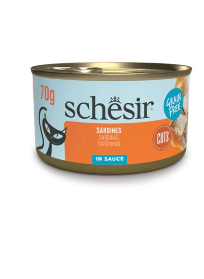 Schesir Grill Wholefood Cat Can Sardines 70g [Min Order:12pcs] - Image 1
