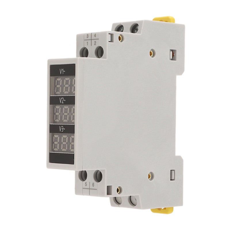 AC Voltage Meter 80-500V 1% High Accuracy Digital Voltmeter - ABS Material DIN Rail Mount for Machine Automation Equipment Control - Image 4
