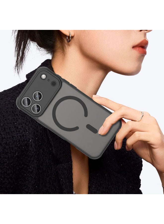 Kelleia Iphone 17 Pro Case, Apple 17 Pro Protective Cover, Magnetic Wireless Charging Frosted Anti-drop Soft Edge Case, Black - Image 1