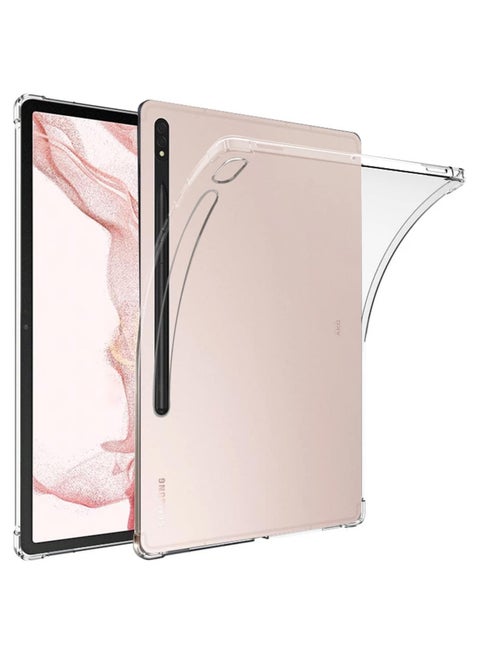 جراب متوافق مع جهاز Samsung Galaxy Tab Tab S8 2022/Samsung Galaxy Tab S7 2020 اللوحي مقاس 11 بوصة، جراب شفاف ناعم من مادة TPU مقاوم للصدمات وخفيف الوزن ومضاد للخدش