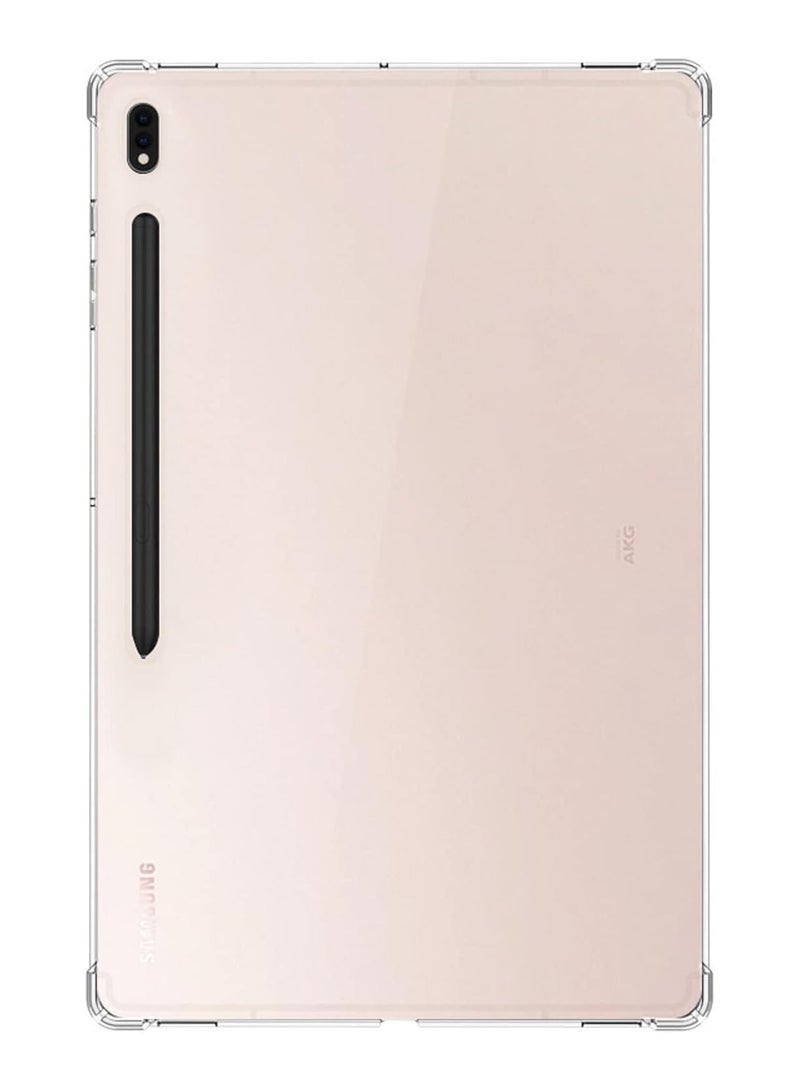 جراب متوافق مع جهاز Samsung Galaxy Tab Tab S8 2022/Samsung Galaxy Tab S7 2020 اللوحي مقاس 11 بوصة، جراب شفاف ناعم من مادة TPU مقاوم للصدمات وخفيف الوزن ومضاد للخدش  - Image 4