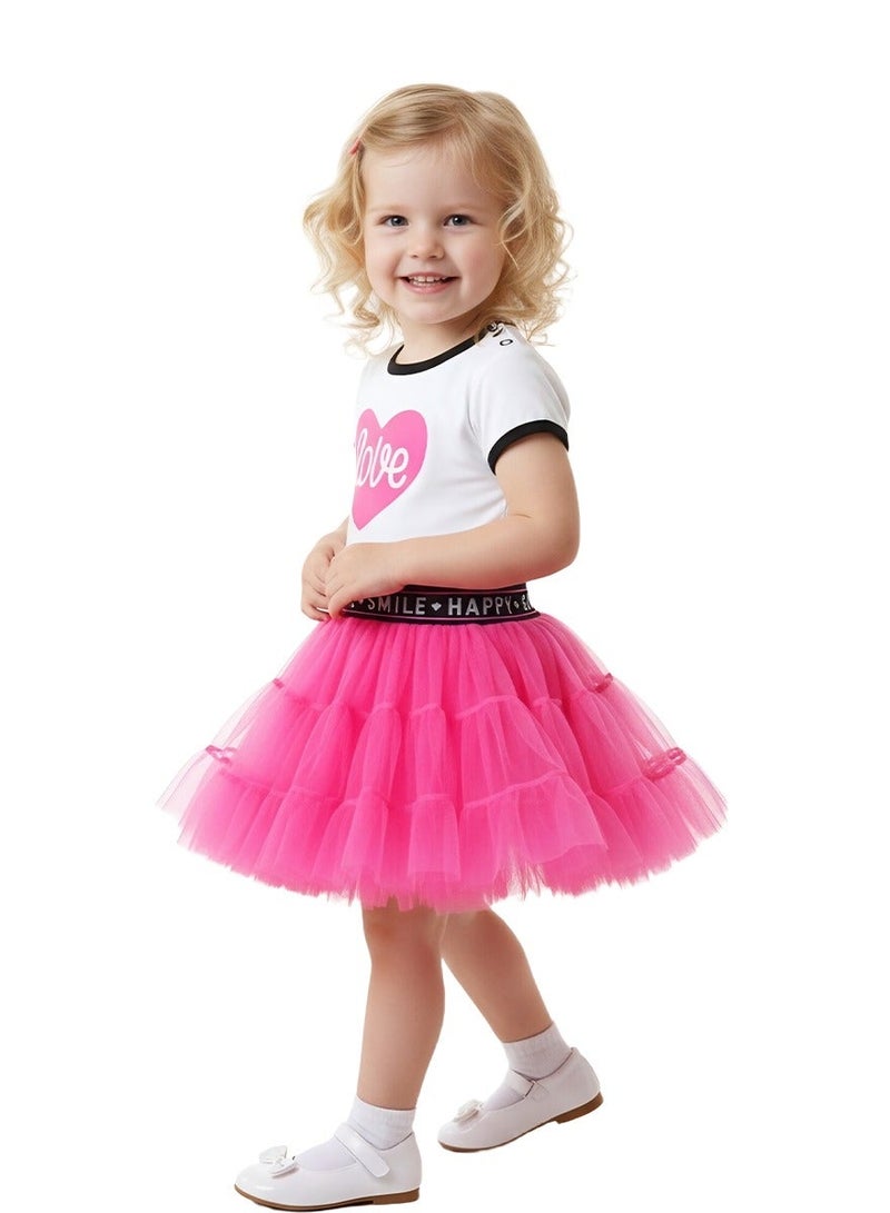 Summer baby girl dress Cotton clothes 3- 24 Months Tutu Dress Baby girl tulle short sleeve dress - Image 2