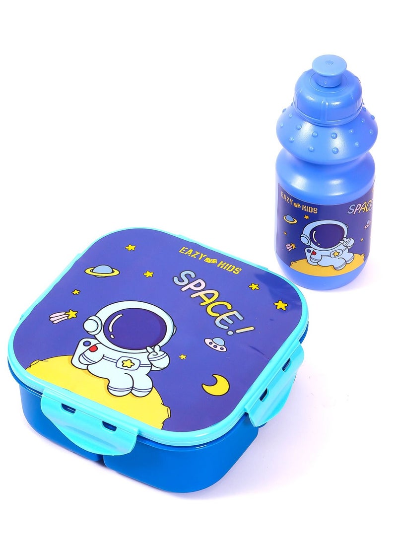 Eazy Kids Eazy Kids Lunch Box and Water Bottle With Bag-Space Blue  - Image 3