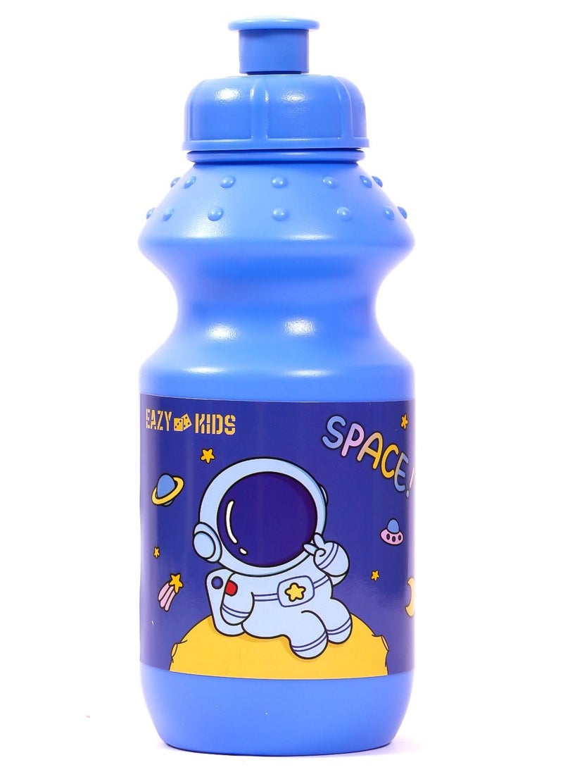 Eazy Kids Lunch Box and Water Bottle With Bag-Space Blue