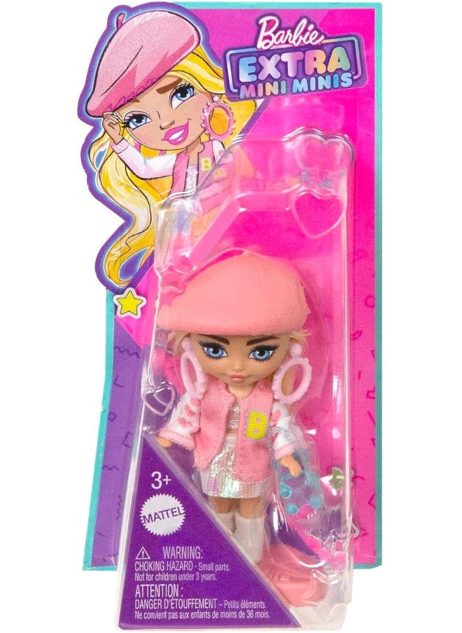 Barbie Barbie Extra Mini Minis Doll with Blond Hair, Accessories and Doll Stand, 3.25-inch Collectible  - Image 5