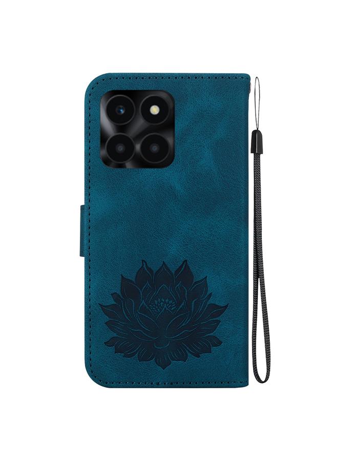 erorex Case For Honor X6a Lotus Embossed Leather Phone Case  - Image 3