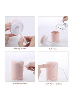 AWD Colorful Cool Mini Humidifier USB Personal Desktop Humidifier for Car Office Room Bedroom Auto Shut-Off 2 Mist Modes Super Quiet  - Image 2