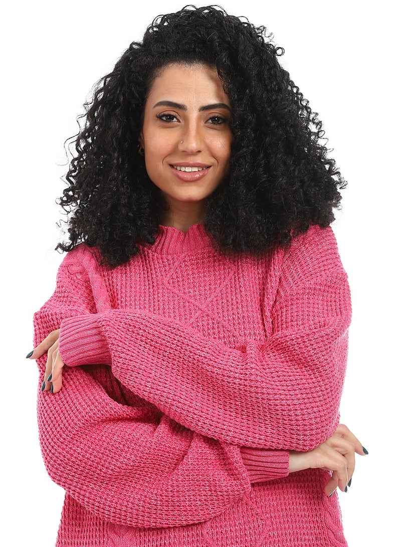 Caesar Women Wool Long Pullover Round Neck  - Image 2