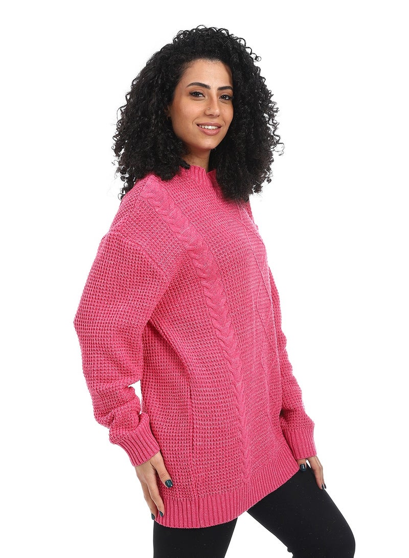 Caesar Women Wool Long Pullover Round Neck  - Image 3