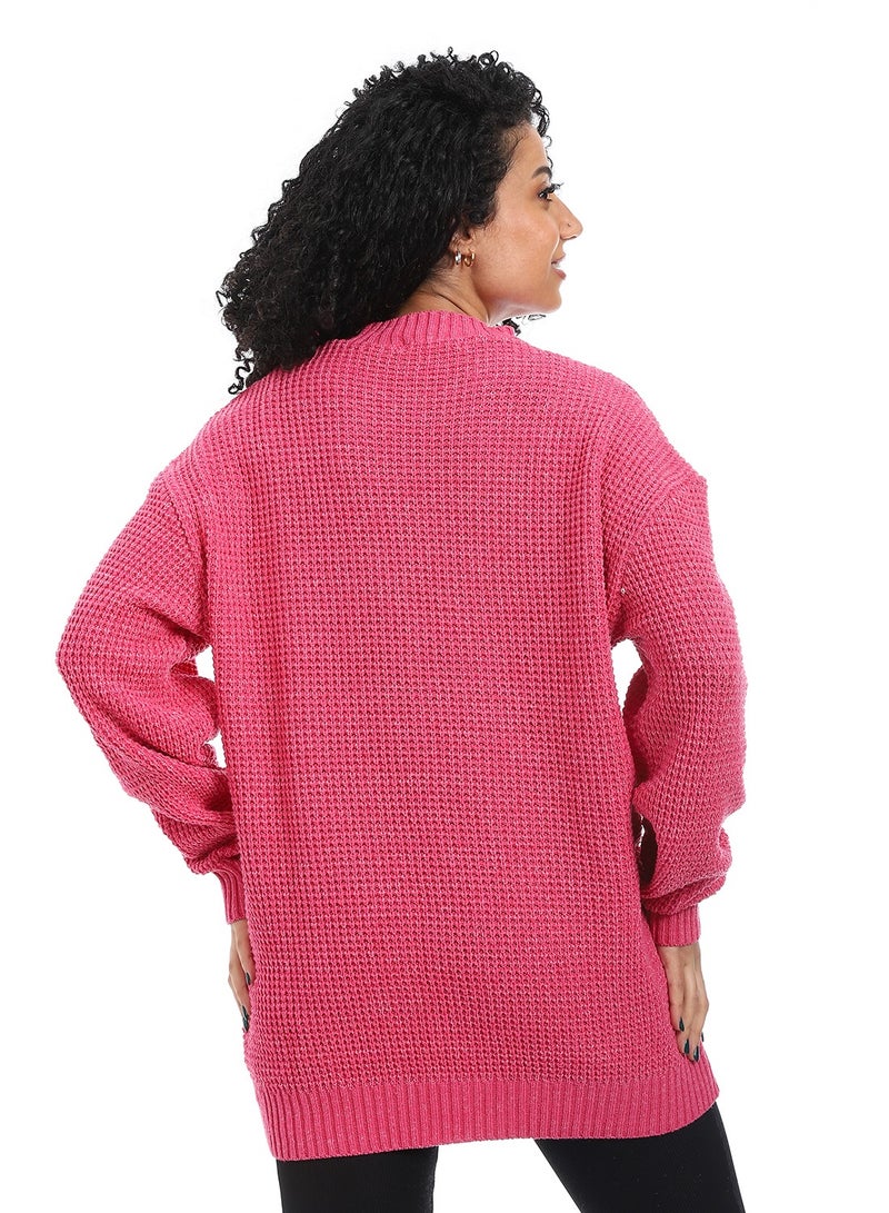 Caesar Women Wool Long Pullover Round Neck  - Image 4