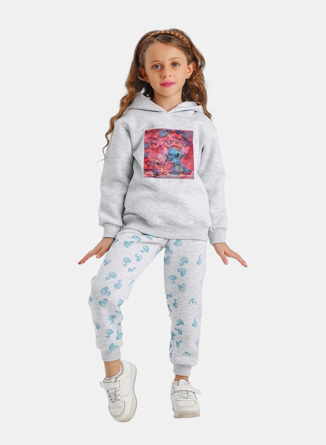 JOCKEY Kids Girl Inner Fleece the Stitch Print Winter Pajama Set
