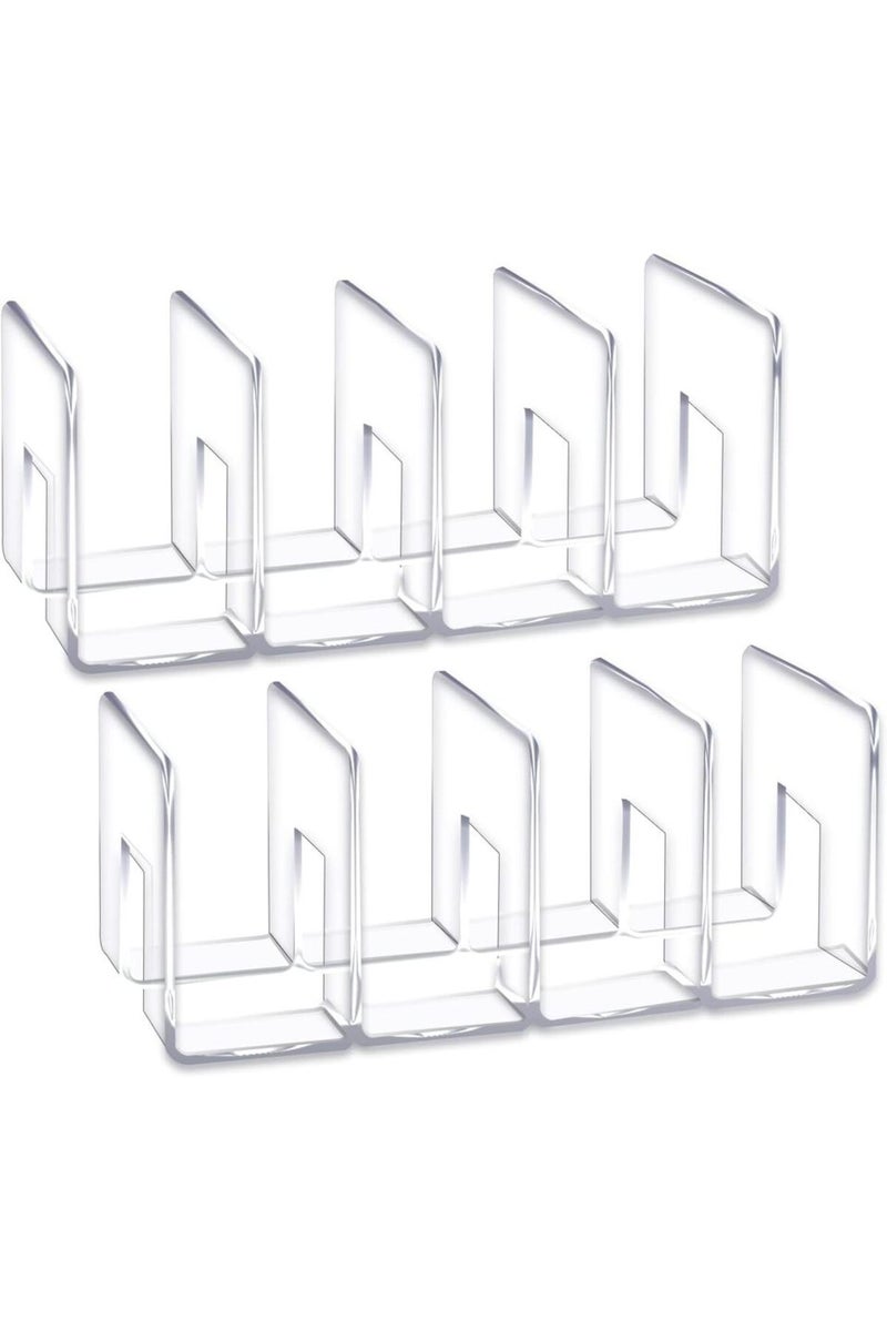 Clear 2pcs Clear Acrylic Desk File Sorter Purse/Handbag Organizer Clutch Divider Mesh Folder Office