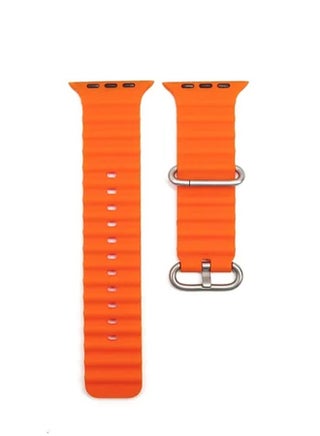 Soft Silicone Ocean Band Compatible with Apple Watch Ultra Band 49mm,45mm,44mm,42mm for Men Women High Qulaity Adjustable Bands for Apple iWatch Series 8,7,SE,6,5,4,3,2,1 Orange - pzsku/ZA074447EBD7B56DB71D6Z/45/_/1701172435/24e94242-49e9-4766-bad7-79351ee351a3