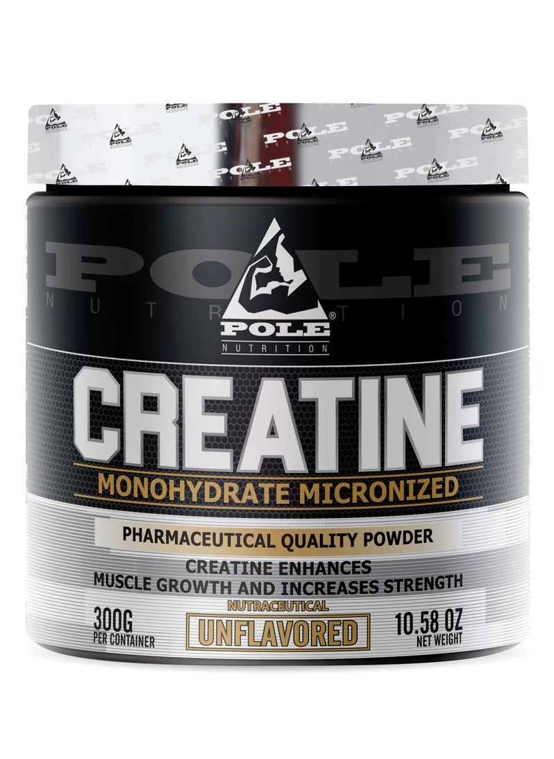 POLE NUTRITION - Creatine Monohydrate Micronized 300g Unflavored 120 Serving - Image 1
