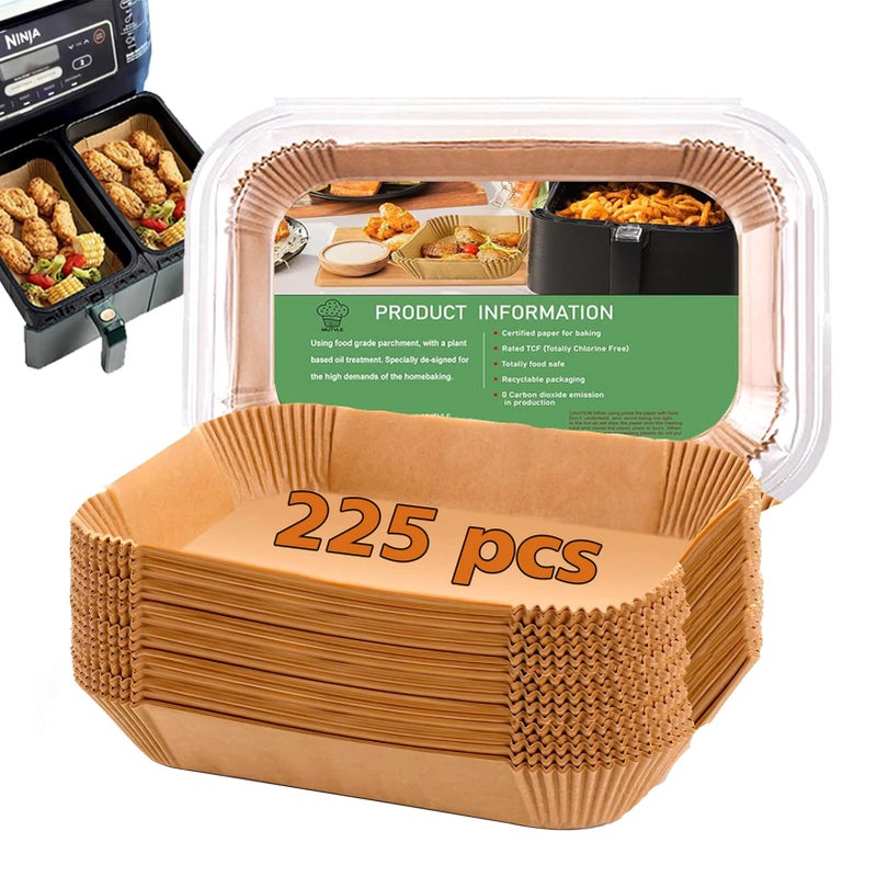 Air Fryer Liners for Ninja Dual Air Fryer Parchment Paper Liners Disposable for Ninja DZ201 Ninja Foodi Liners Disposable Ninja Dual Rectangular AirFryer Paper Liners Rectangle Accessories Ninja