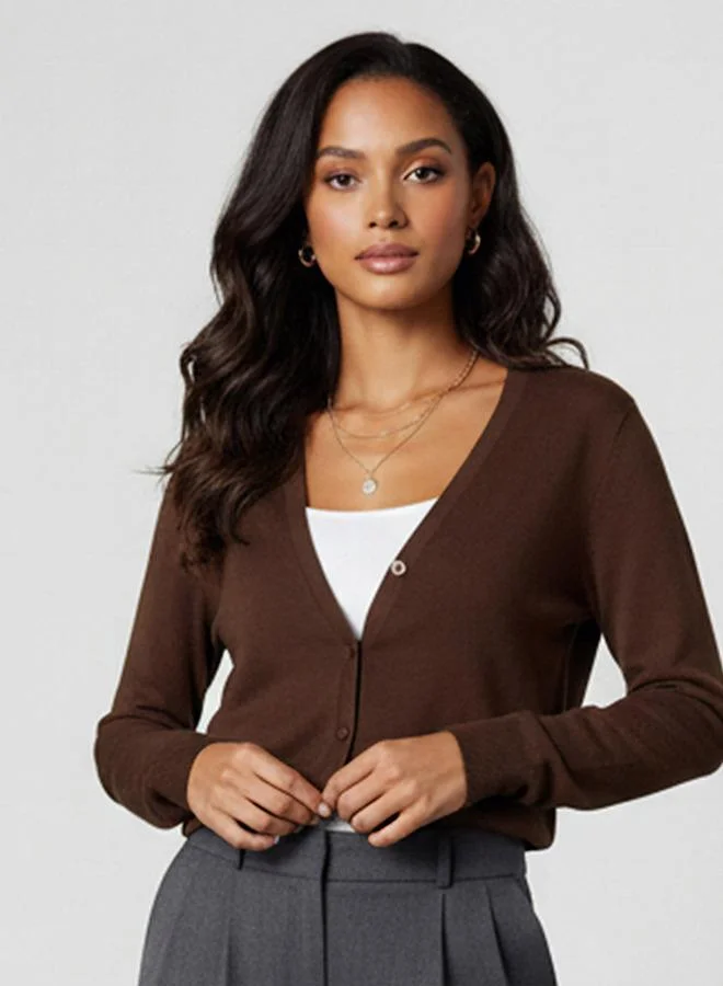 2Xtremz 2Xtremz Textured V-neck Tricot Cardigan