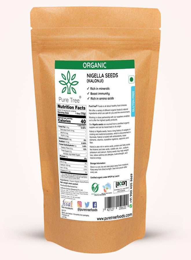 Pure Tree Certified Organic Kalonji Seeds | 350 g | Sativa Nilgella Seeds Kalonji for Hair | Kala Jeera - Image 2