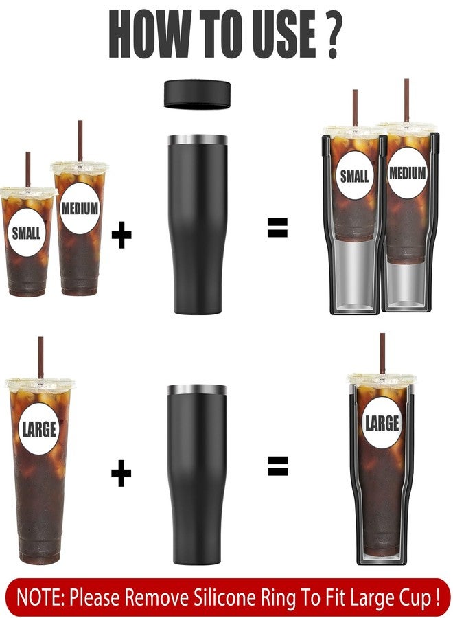 Greatyos 32 oz Tumbler with Handle and Lid Straw - Insulated Tumblers Stainless Steel Reusable Iced Coffee Sleeve Cup Insulator for Cold Drinks Small Medium Large Dunkin Donuts Starbucks Dutch Bros (Black) - Image 3