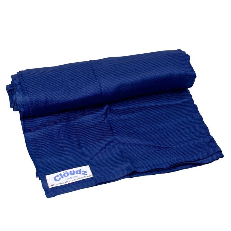 Cloudz Cozy Compact Airplane Travel Blanket for Your Flight, Car, Camping, Home or Comforting Warmth Anywhere! - Navy - Image 4