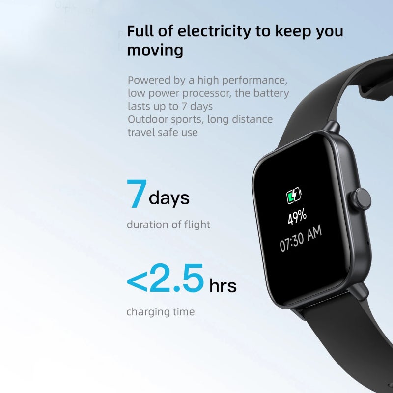 Smart Watch 1.8" Full Touch HD Black Screen - Bluetooth Call & 24-Hour Health Monitor Fitness Tracker for iOS 9.0+ Android 6.0+ Users - Image 5