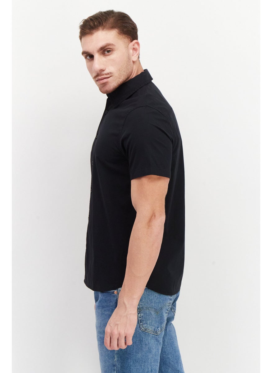 Men Regular Fit Short Sleeves Plain Casual Shirt, Black - pzsku/ZA0746A777E6BD4B02A49Z/45/_/1737642267/1bf4439d-3112-4c8a-98db-d17abe34eeb5