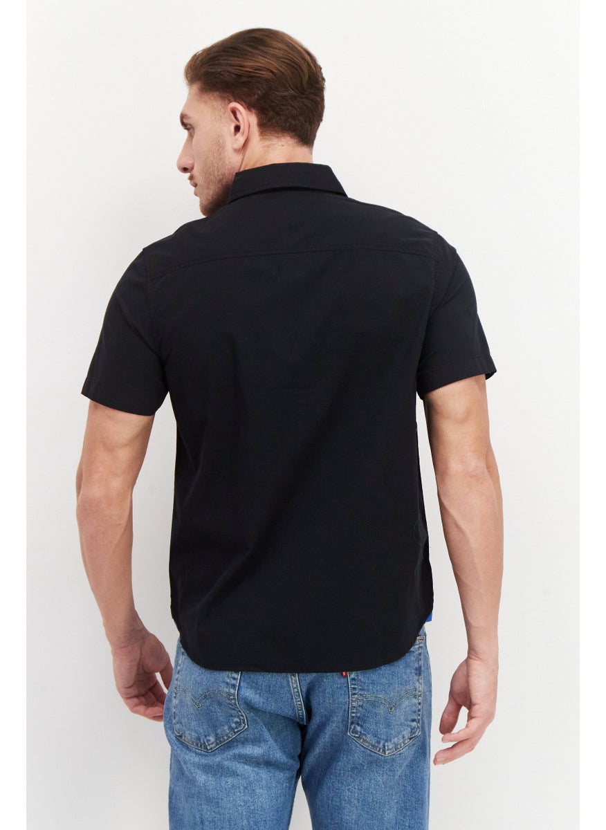 Men Regular Fit Short Sleeves Plain Casual Shirt, Black - pzsku/ZA0746A777E6BD4B02A49Z/45/_/1737642269/39fb50ee-3096-4d1c-82ea-55a1718fc043