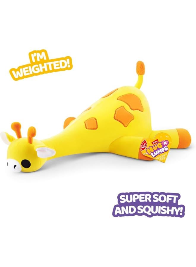 ZURU Hug A Lumps Gigi the Giraffe, Weighted Plush Toy, Yellow and Orange, Super Soft and Squishy, 50 cm, Ages 3+ - Image 4