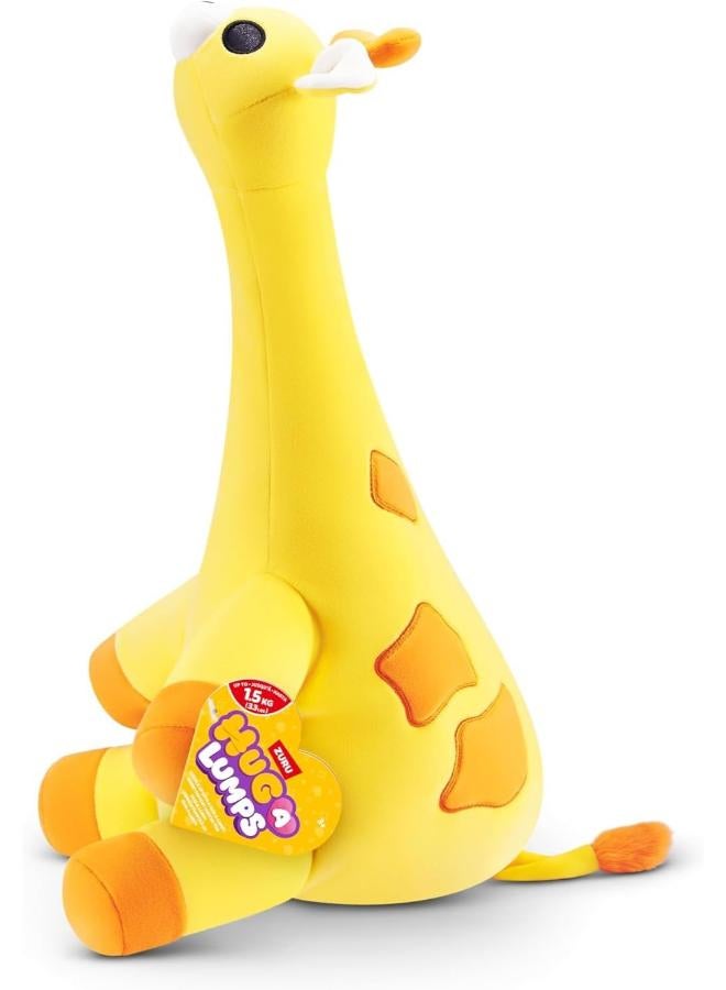ZURU Hug A Lumps Gigi the Giraffe, Weighted Plush Toy, Yellow and Orange, Super Soft and Squishy, 50 cm, Ages 3+ - Image 1