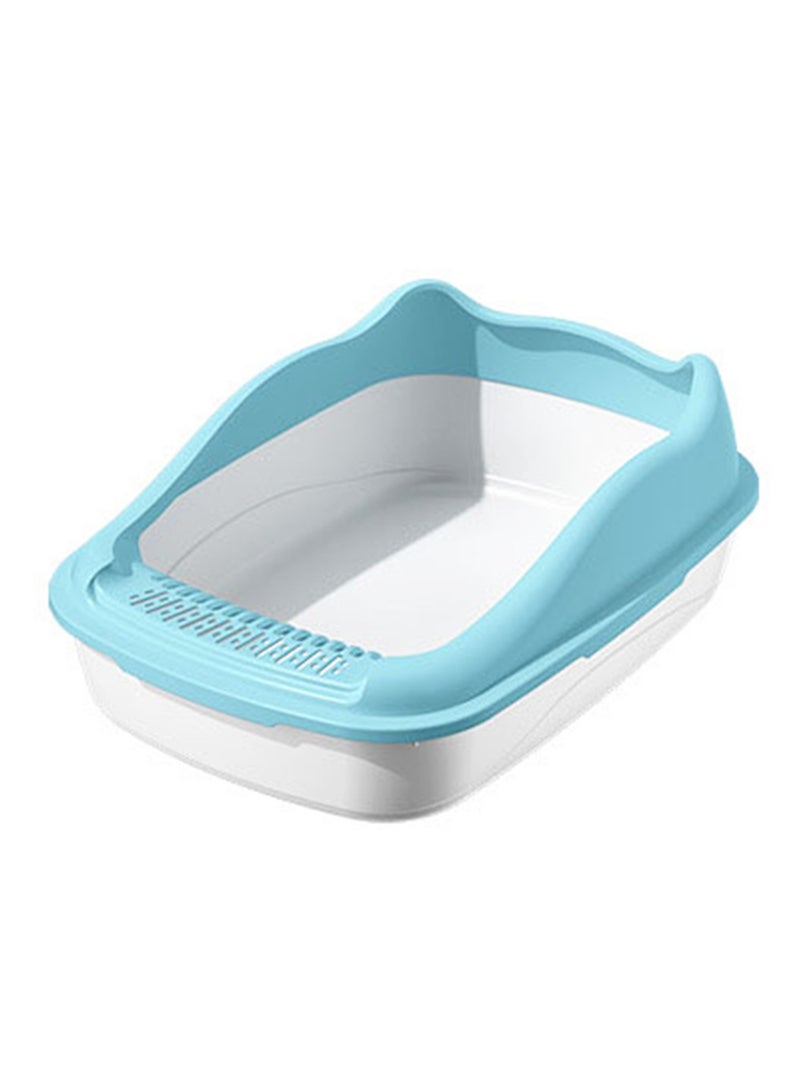 NNC PETS Cat litter box with Litter scoop, Raised fence, Sand filter pedal, and Detachable design, Anti-splash cat toilet for Large cats, Suitable for Indoor & Outdoor, Easy to clean (Blue) - Image 1