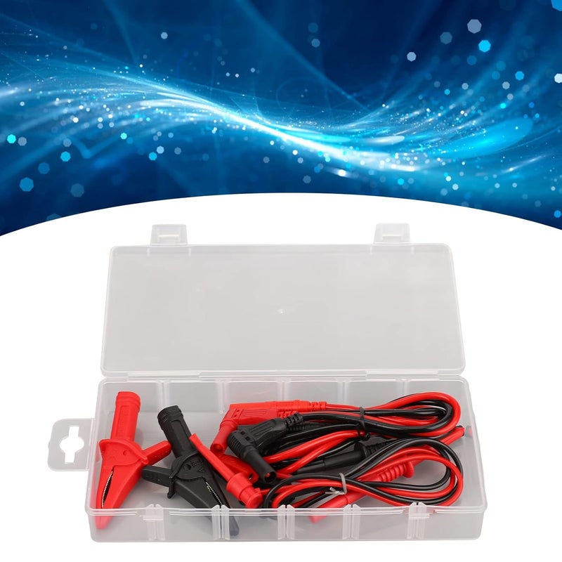 Professional Multimeter Test Leads Kit Heavy Duty Brass Alligator Clips High Conductivity Test Probes with Storage Case for Electricians Automotive Repair Electronics Testin - Image 3