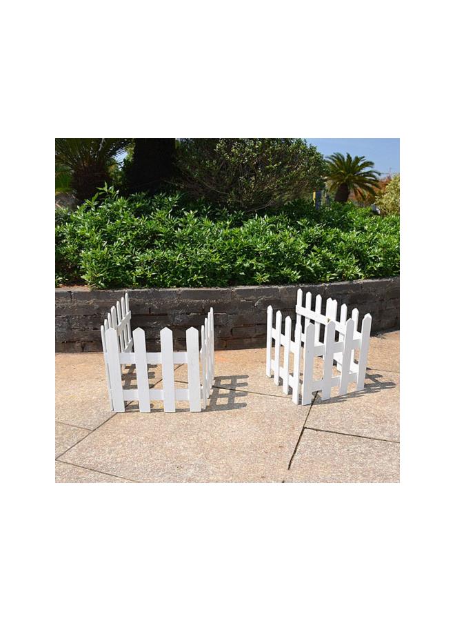 silvercnc 1Pc 1.2M  Tree Fence Decoractive Picket Fence Miniature Fence Wood Picket Fence for Fairy Garden Decoration (White) - Image 2