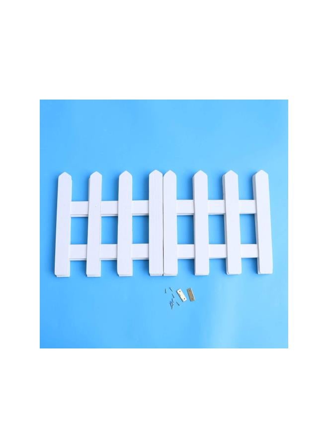 silvercnc 1Pc 1.2M  Tree Fence Decoractive Picket Fence Miniature Fence Wood Picket Fence for Fairy Garden Decoration (White) - Image 5
