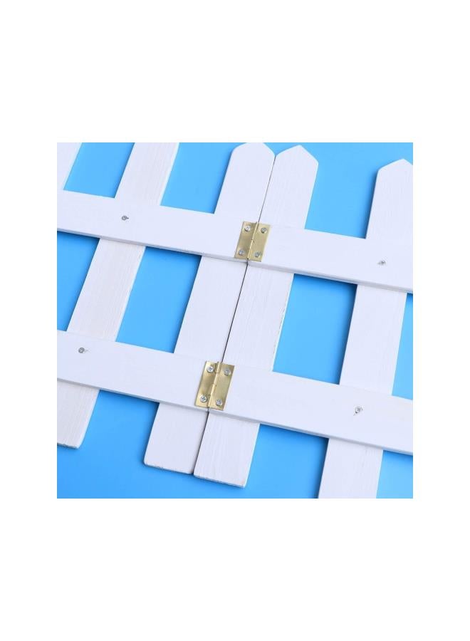 silvercnc 1Pc 1.2M  Tree Fence Decoractive Picket Fence Miniature Fence Wood Picket Fence for Fairy Garden Decoration (White) - Image 4