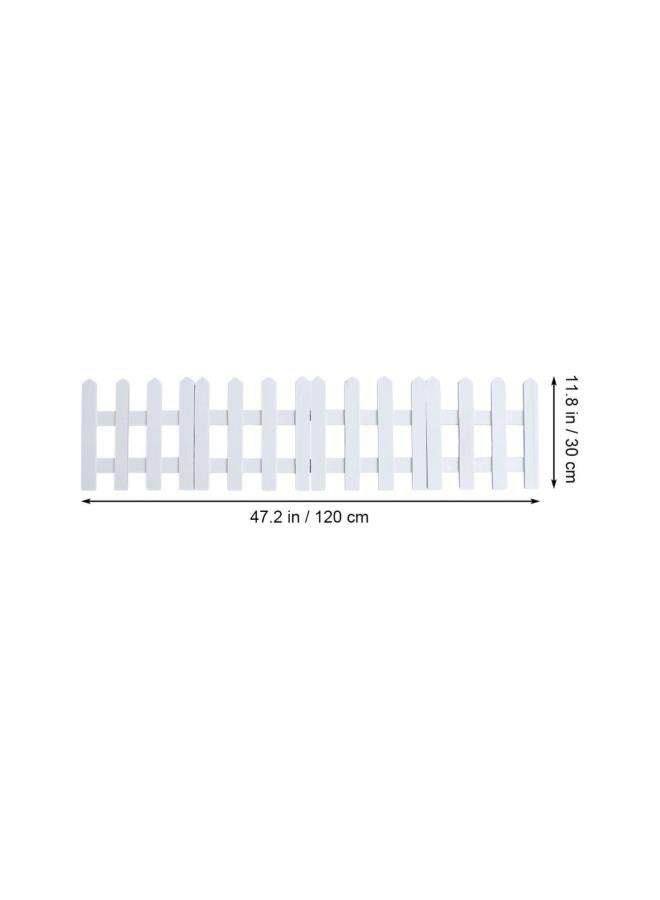 silvercnc 1Pc 1.2M  Tree Fence Decoractive Picket Fence Miniature Fence Wood Picket Fence for Fairy Garden Decoration (White) - Image 3