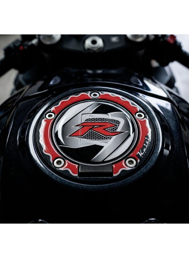 KEITI Premium Carbon/black Look Motorcycle Fuel Tank Cap Protector Sticker - Image 2