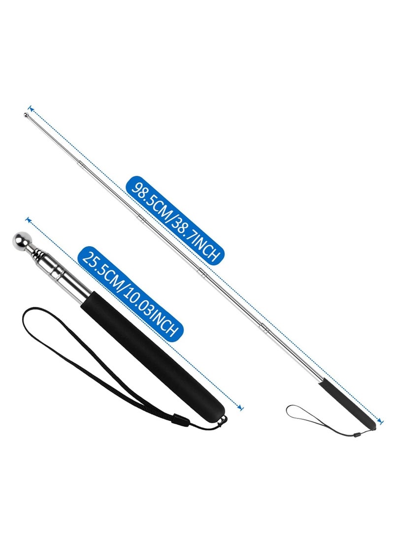 SYOSI 2 Pack Telescopic Teacher Pointer Stick with Hand Lanyard, Retractable Pointer Stick Teacher Pointer Stick, Whiteboard Pointer Extendable Stick for Classroom Office - Image 4