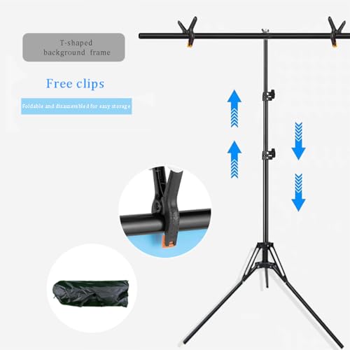 HMTFOTO 5x6.5ft Portable Backdrop Kit with Stand - Includes Carry Bag & Clamps, Foldable Green ScreenBackground for Streaming, Video Recording, Zoom Meetings, Photography - Image 5