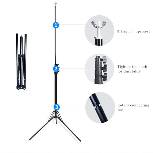 HMTFOTO 5x6.5ft Portable Backdrop Kit with Stand - Includes Carry Bag & Clamps, Foldable Green ScreenBackground for Streaming, Video Recording, Zoom Meetings, Photography - Image 4