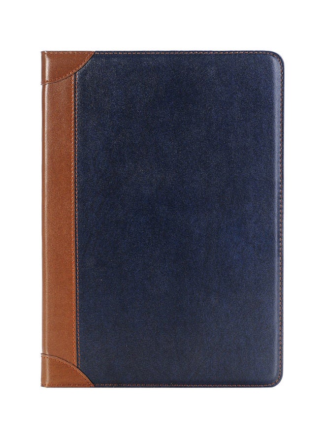 NIBEMINENT Book Style Polished Surface Horizontal Flip Leather For Apple iPad10.2 inchCover iPadPro 9.7 inch Dark Blue  - Image 1