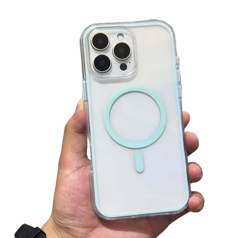MagSafe Case, Silicone, Strong Magnetic, Two-Tone Design, Cover for iPhone 15 / 15 Plus / 15 Pro / 15 Pro Max - Image 1