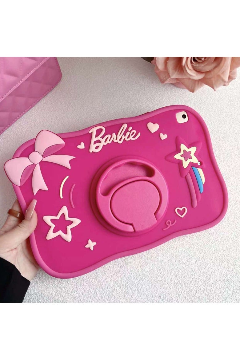 عام a Barbie-themed case suitable for iPad 9th/8th/7th Generation Case 10.2'' (2019/2020/2021) protective cover with cartoon pattern and 360-degree rotating stand - Image 1
