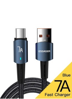 ESSAGER 7A Fast Charging Type C Data Cable Pack of 1 Type C High Quality 2 Meter USB To Type C Fast Charging Cable  - Image 1