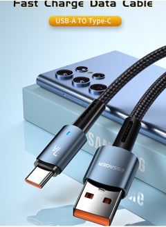 ESSAGER 7A Fast Charging Type C Data Cable Pack of 1 Type C High Quality 2 Meter USB To Type C Fast Charging Cable  - Image 2