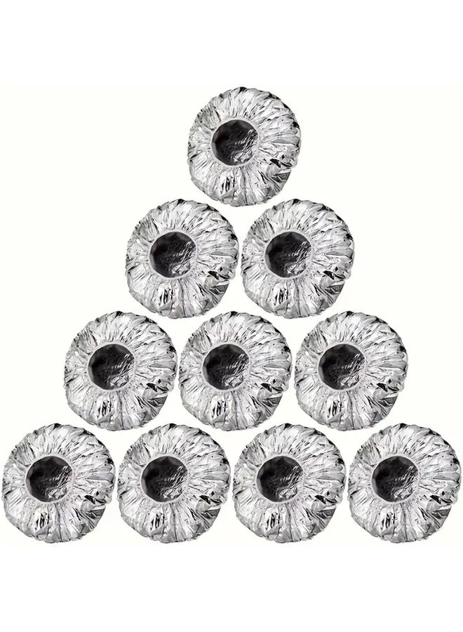 Reusable Shower Cap 5 Pack High Quality Aluminum Foil Hair Care Cap Suitable For All Hair Types Compatible With Bathroom Showers For Hair Dyeing And Styling Salon Grade Seamless Hair Cover Minimalist Hair Shield - Image 5